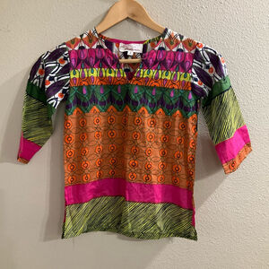 Antica Sartoria Colorful Size 4 Tunic Dress Top
